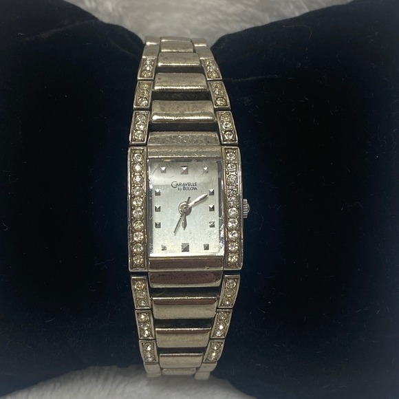 Caravelle by Bulova Accessories - Caravelle by Bulova Womens Watch Silver Tone Crystal Accents New Battery 12-1-25